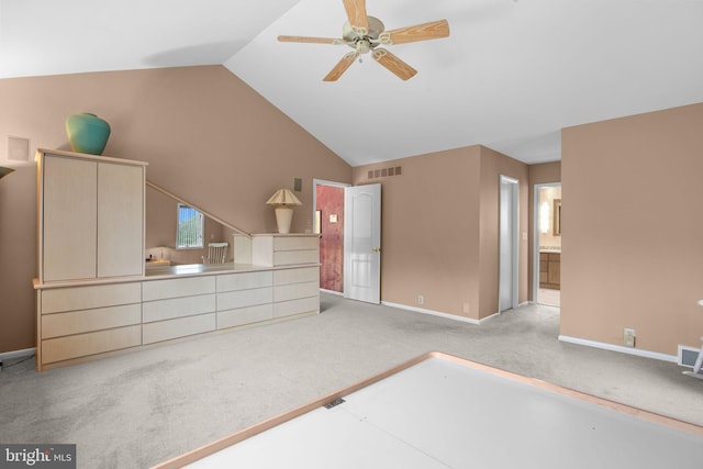 11 Candace Ct, Richboro, PA 18954 - unfurnished bedroom with carpet, vaulted ceiling, baseboards, and a ceiling fan