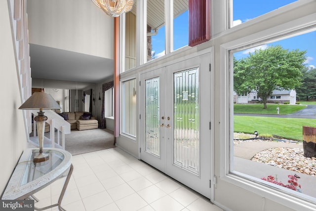 11 Candace Ct, Richboro, PA 18954 - tiled foyer with a towering ceiling and carpet flooring