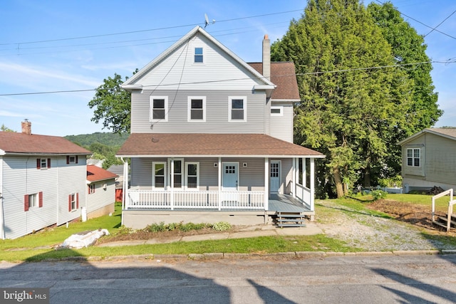 407 Lingle St, Osceola Mills, PA 16666 - traditional style home with a porch and a shingled roof