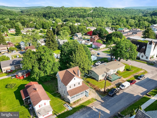 407 Lingle St, Osceola Mills, PA 16666 - aerial perspective of suburban area featuring a heavily wooded area