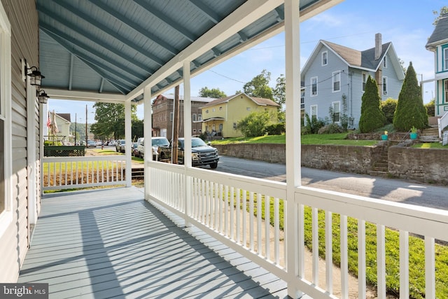 407 Lingle St, Osceola Mills, PA 16666 - wooden porch featuring a residential view