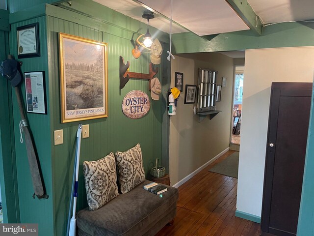 120 Hanover St, Pemberton, NJ 08068 - sitting room featuring hardwood / wood-style flooring and baseboards