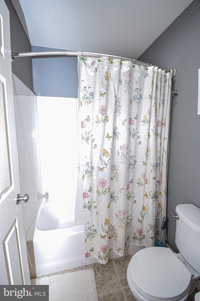 130 Steamboat Ct, North East, MD 21901 - bathroom with toilet, shower / tub combo with curtain, and tile patterned flooring