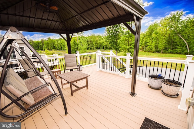 130 Steamboat Ct, North East, MD 21901 - wooden terrace featuring a gazebo