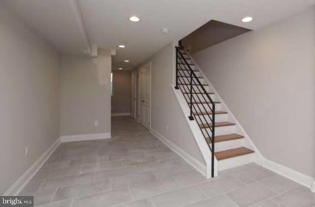 1248 N Hollywood St, Philadelphia, PA 19121 - stairs featuring recessed lighting and baseboards