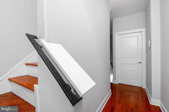 1248 N Hollywood St, Philadelphia, PA 19121 - stairs featuring wood finished floors and baseboards