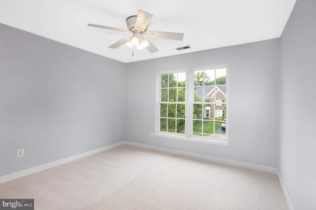 615 Pearl Point Ct, Millersville, MD 21108 - empty room featuring baseboards, light colored carpet, and a ceiling fan