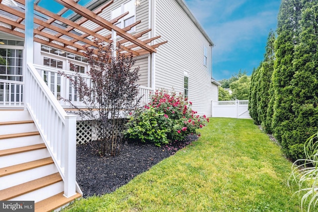 615 Pearl Point Ct, Millersville, MD 21108 - view of side of property with stairs and a pergola