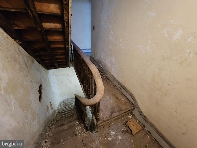view of staircase
