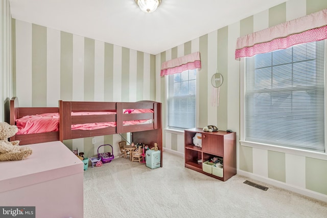 2452 Tuckahoe Ct, Waldorf, MD 20601 - carpeted bedroom with baseboards and wallpapered walls