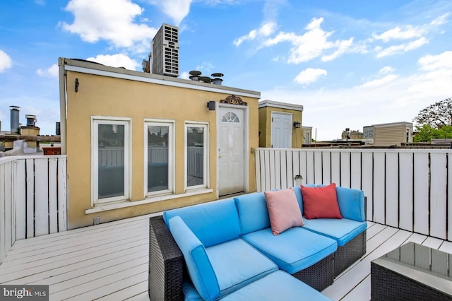 deck with outdoor lounge area