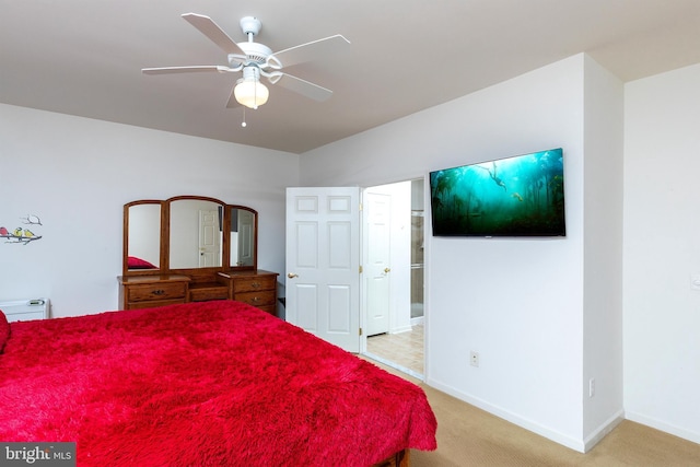 31142 Mills Chase Dr Unit 9, Lewes, DE 19958 - bedroom featuring light colored carpet, baseboards, and ceiling fan