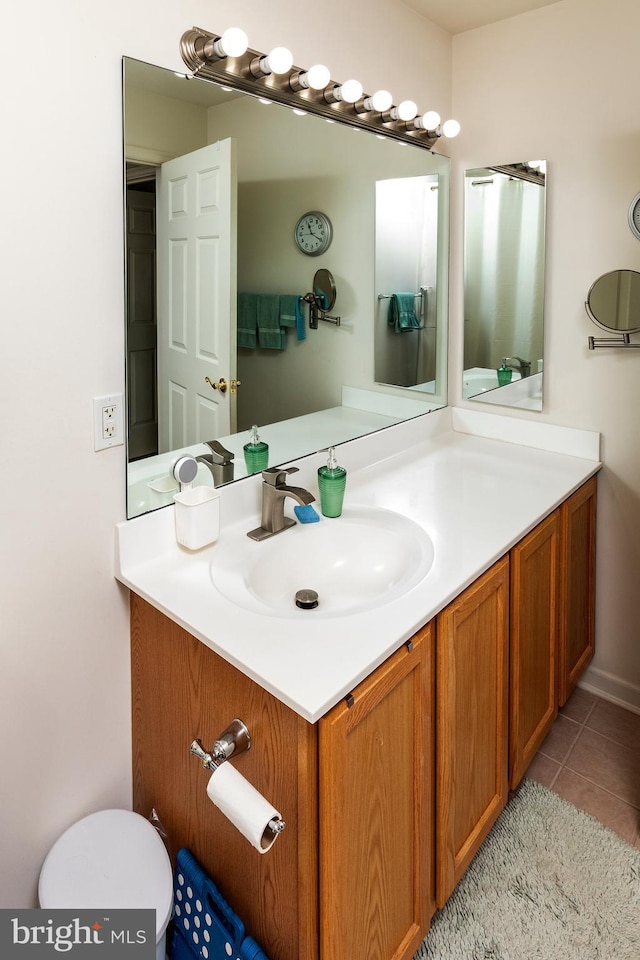 31142 Mills Chase Dr Unit 9, Lewes, DE 19958 - bathroom with vanity and tile patterned flooring