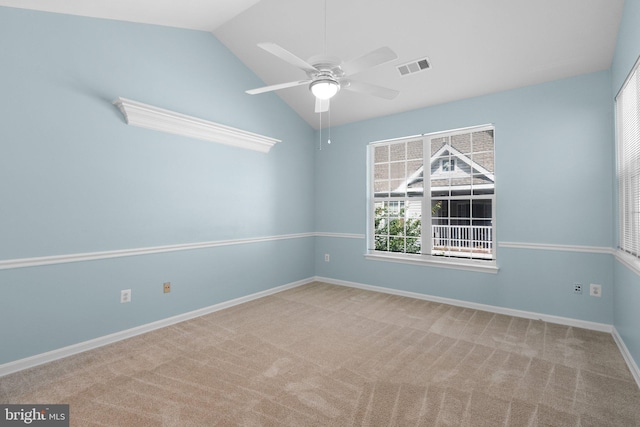 12708 Found Stone Rd Unit 3-304, Germantown, MD 20876 - carpeted spare room featuring lofted ceiling and ceiling fan