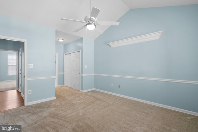 12708 Found Stone Rd Unit 3-304, Germantown, MD 20876 - carpeted empty room featuring ceiling fan and lofted ceiling
