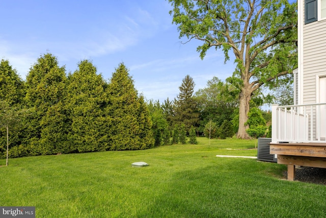 view of grassy yard