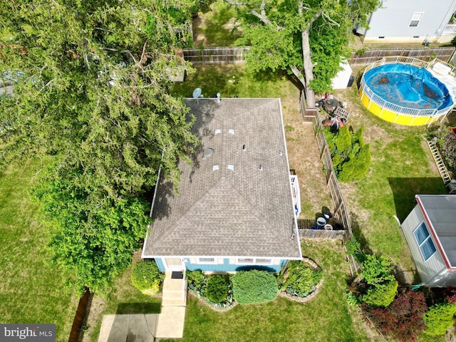view from above of property