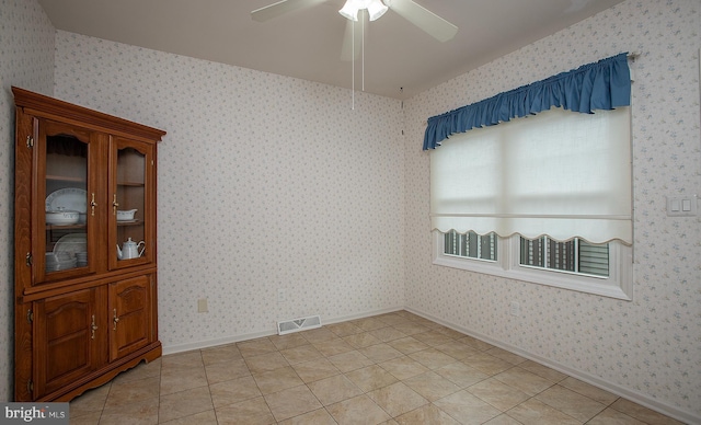 125 Wyndham Way, Harrisburg, PA 17109 - unfurnished room featuring ceiling fan, light tile patterned flooring, and baseboards