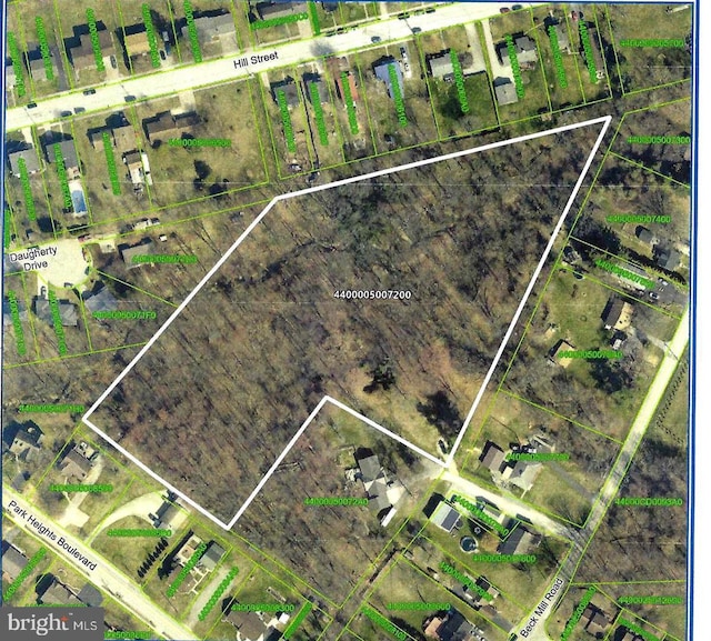 399REAR Beck Mill Rd, Hanover, PA 17331 - aerial map of property and surrounding area featuring property boundaries highlighted