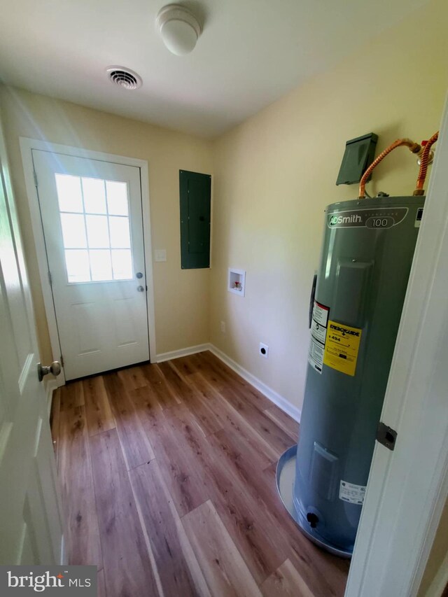 4302 Messick Rd, Rhodesdale, MD 21659 - utility room featuring electric water heater and electric panel