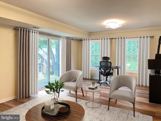 7972 Lakecrest Dr, Greenbelt, MD 20770 - sitting room featuring baseboards, healthy amount of natural light, and wood finished floors