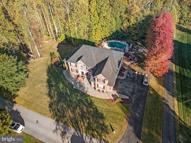 670 Good Shepherd Way, Owings, MD 20736 - aerial view of property and surrounding area with a heavily wooded area