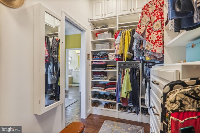 801 Skippers Ln, Annapolis, MD 21401 - spacious closet with wood finished floors