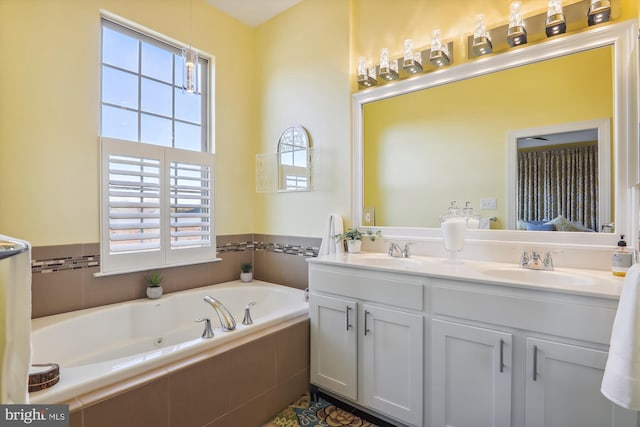 801 Skippers Ln, Annapolis, MD 21401 - full bath with double vanity and a tub with jets