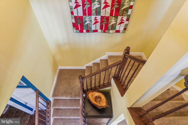 801 Skippers Ln, Annapolis, MD 21401 - stairway with baseboards