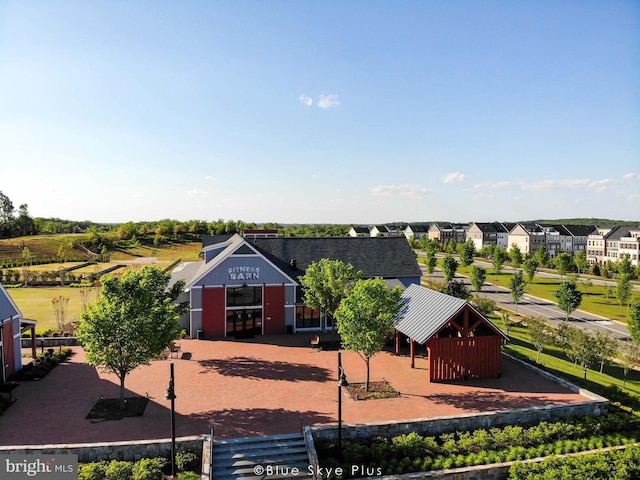 aerial perspective of suburban area