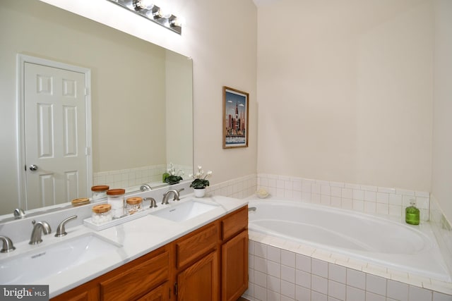 43193 Ribboncrest Ter, Ashburn, VA 20147 - bathroom with a garden tub and double vanity