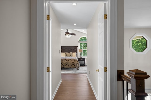 410 Metropolitan Blvd, Pasadena, MD 21122 - corridor featuring dark wood finished floors, baseboards, and recessed lighting