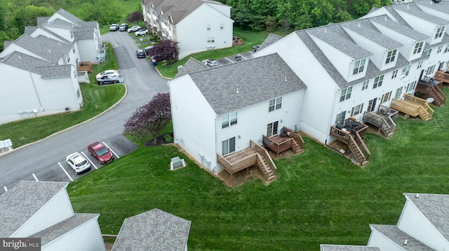 aerial view of residential area