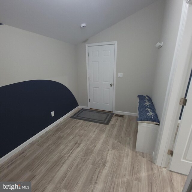 3608 Upshur St, Brentwood, MD 20722 - unfurnished room with lofted ceiling, wood finished floors, baseboards, and a smoke detector