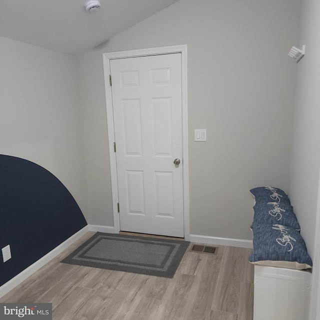 3608 Upshur St, Brentwood, MD 20722 - interior space with wood finished floors, vaulted ceiling, and baseboards