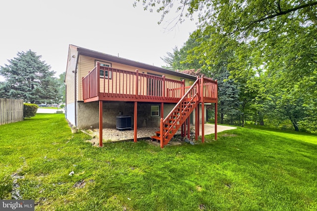 5 Wood Oak, Nottingham, MD 21236 - rear view of house featuring a wooden deck and stairway