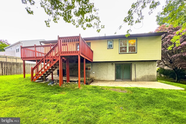 5 Wood Oak, Nottingham, MD 21236 - back of house with stairs, a patio, and a deck