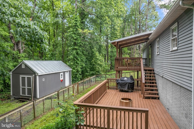 11600 Saddleback Dr, Fredericksburg, VA 22407 - deck with grilling area and stairs