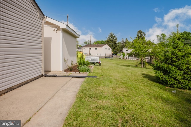 view of grassy yard