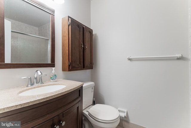 129 Echelon Rd, Voorhees, NJ 08043 - full bathroom with toilet, vanity, and a shower with door