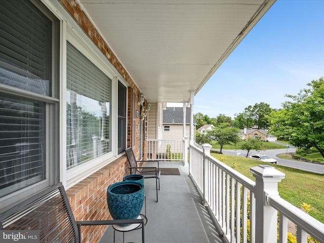 balcony with covered porch