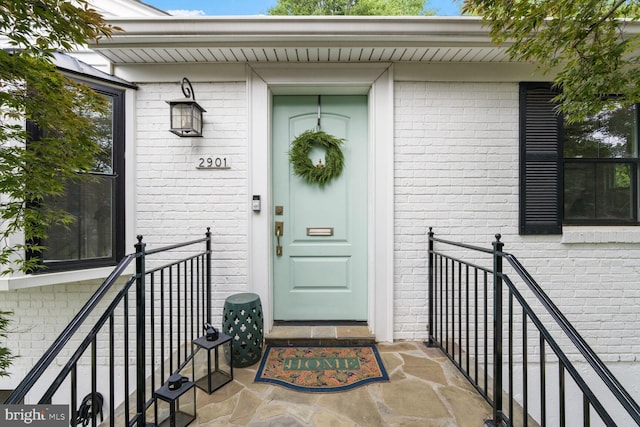 2901 N Rochester St, Arlington, VA 22213 - doorway to property with brick siding