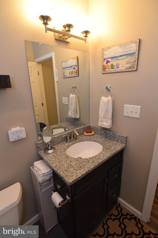 359 Eagle Way, Smyrna, DE 19977 - half bath featuring vanity, toilet, and baseboards