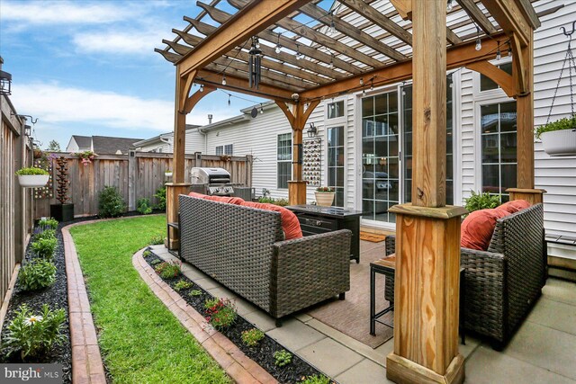 3118 Grove Ct, Mechanicsburg, PA 17055 - view of patio / terrace with a pergola and outdoor lounge area