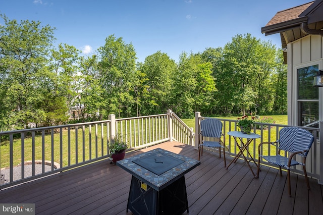 14406 Peddicord Rd, Mount Airy, MD 21771 - wooden deck featuring a yard