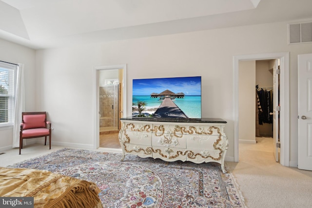 living area with carpet flooring and baseboards