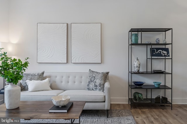 11244 Faraday Park Dr, Reston, VA 20190 - living room with wood finished floors and baseboards
