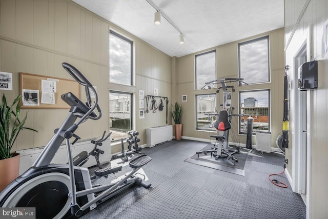 1601 18th St NW Unit 1015, Washington, DC 20009 - workout area featuring rail lighting
