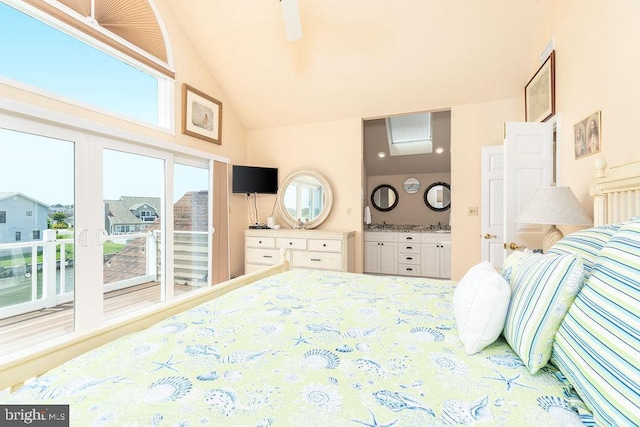 18 Ebb Tide Ct, Ocean Pines, MD 21811 - bedroom with high vaulted ceiling