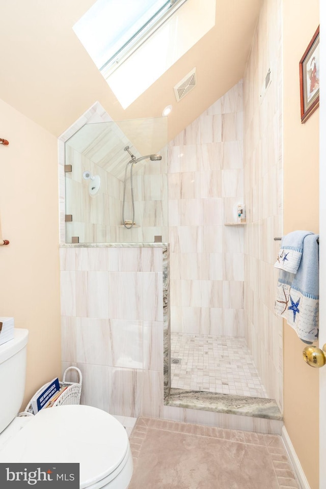 18 Ebb Tide Ct, Ocean Pines, MD 21811 - bathroom with toilet, walk in shower, and tile patterned flooring